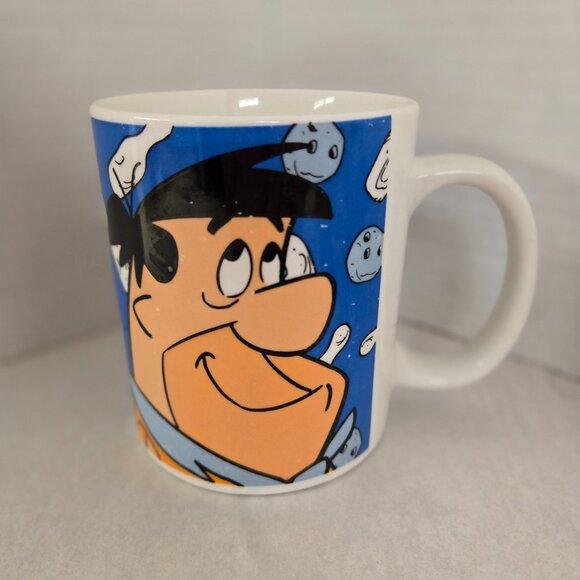 Full Wrap Vintage 1993 Fred Flintstone Mug Hanna Barbera - Picture 1 of 3